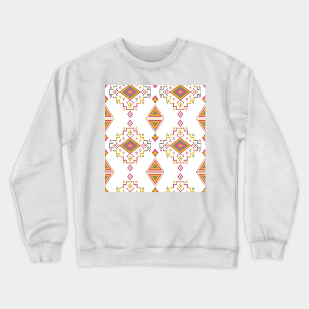 Colorful Ethnic Motifs Crewneck Sweatshirt by ilhnklv